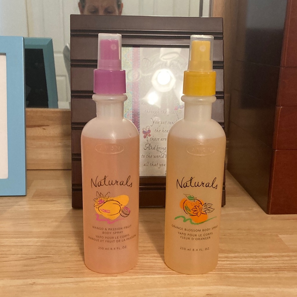 Avon Naturals Body Sprays Set - Mango & Orange - Discontinued - NWOT